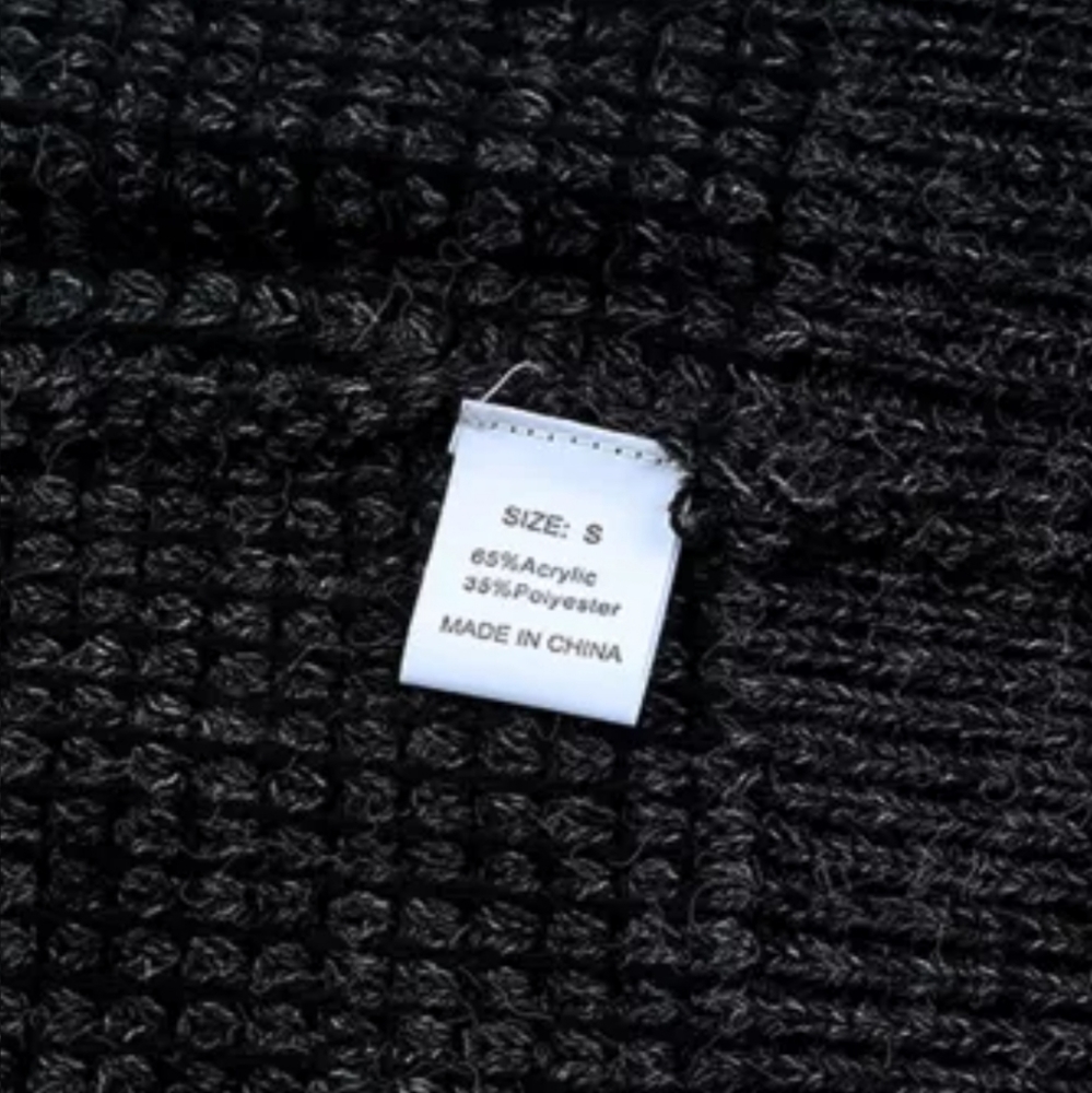 1 XL left 😊New Black Plaid Knitted Long Open Front Cardigan💔clearance price - Picture 8 of 16